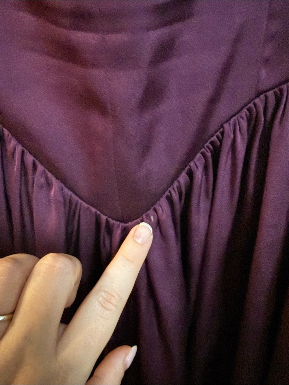 Azazie Barbie 1041 GRAPE V-Neck Chiffon Bridesmaid Dress - Picture 8 of 9